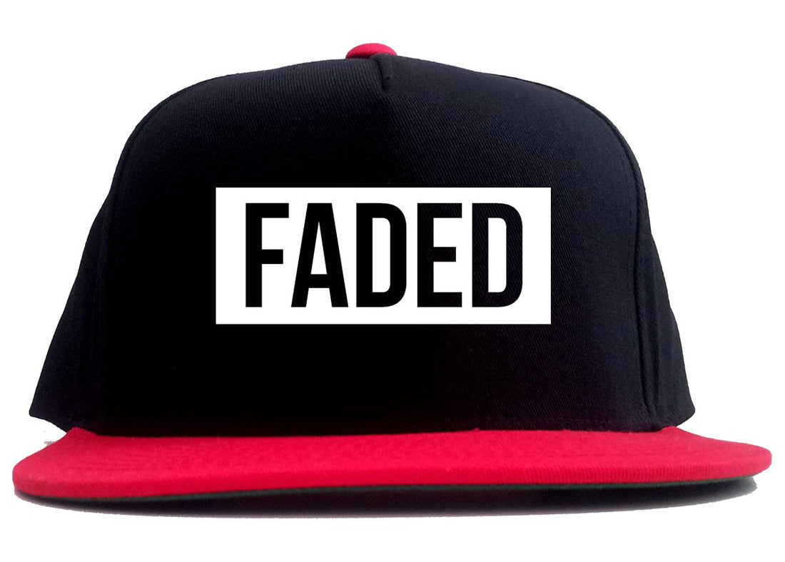 Faded Red and Pink Marijuana Weed 2 Tone Snapback Hat in Black and Red by Kings Of NY