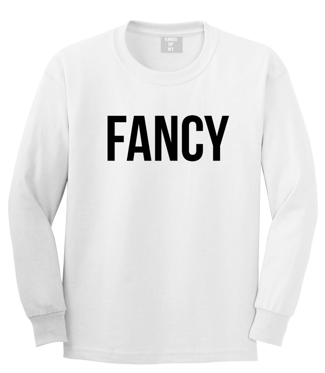 Fancy Long Sleeve T-Shirt in White by Kings Of NY