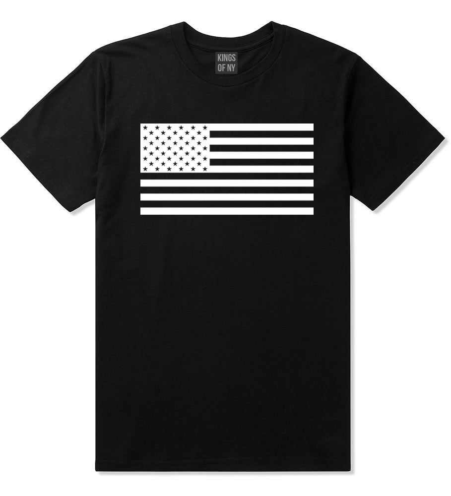 Kings Of NY American Flag Goth Style T-Shirt in Black