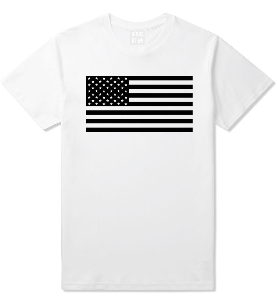 Kings Of NY American Flag Goth Style T-Shirt in White