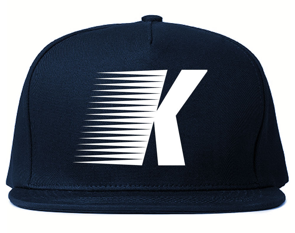 Flash K Running Fitness Style Snapback Hat in Navy Blue By Kings Of NY
