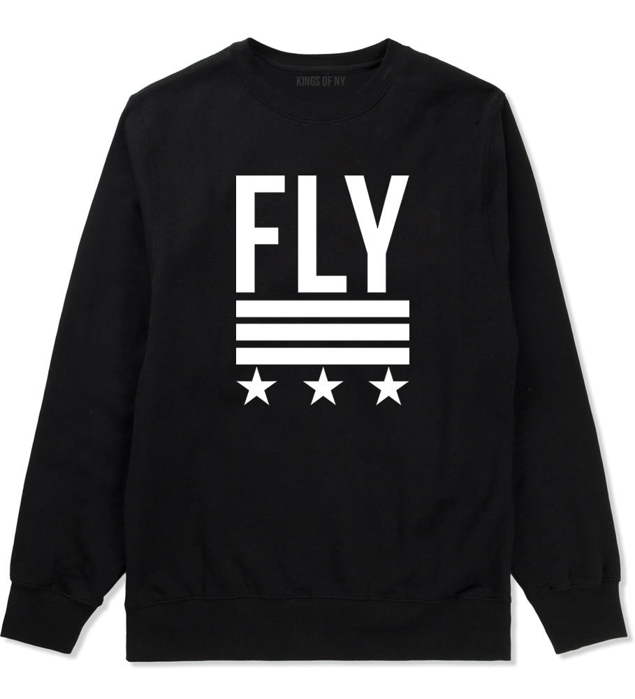 Kings Of NY Fly Stars Crewneck Sweatshirt in Black