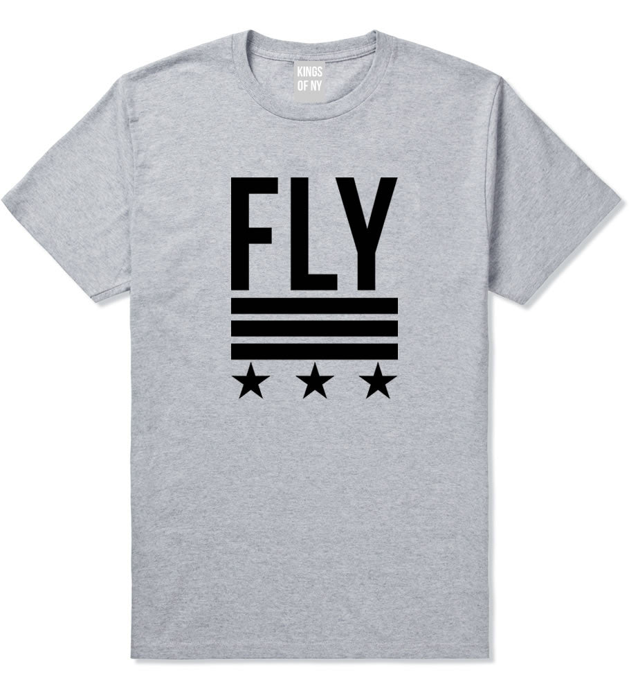 Kings Of NY Fly Stars T-Shirt in Grey
