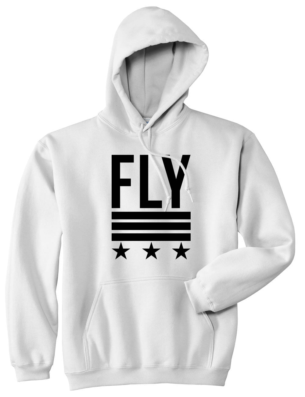Kings Of NY Fly Stars Pullover Hoodie Hoody in White