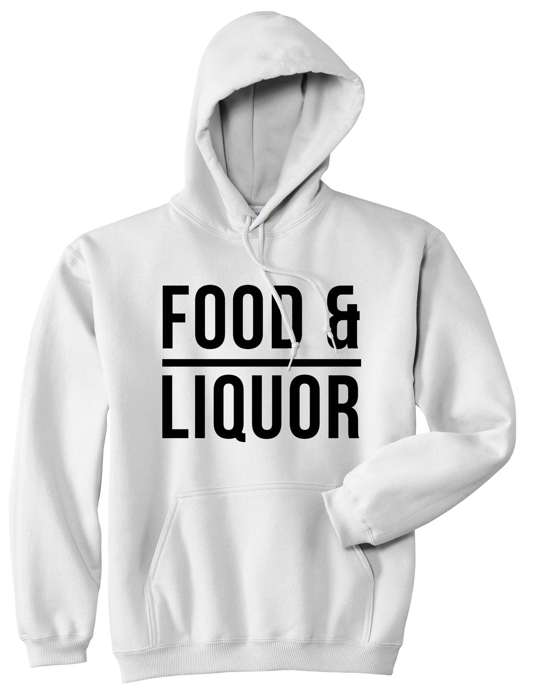 Food And Liquor Pullover Hoodie in White By Kings Of NY