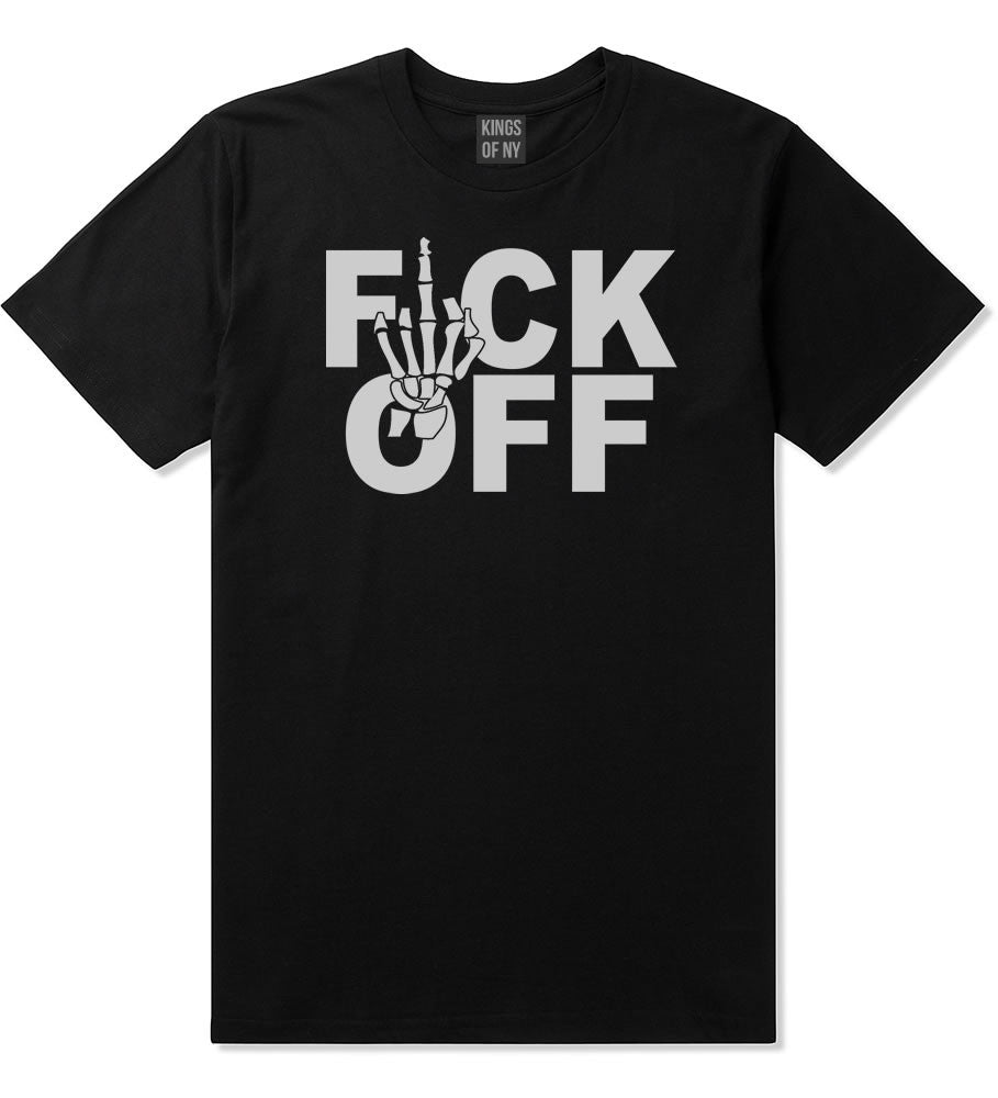 FCK OFF Skeleton Hand T-Shirt in Black by Kings Of NY