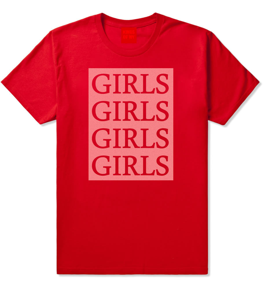 Girls Girls Girls Boys Kids T-Shirt in Red by Kings Of NY