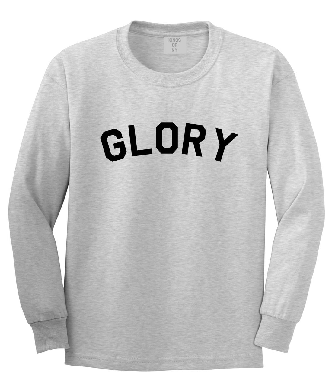 GLORY New York Champs Jersey Long Sleeve T-Shirt in Grey