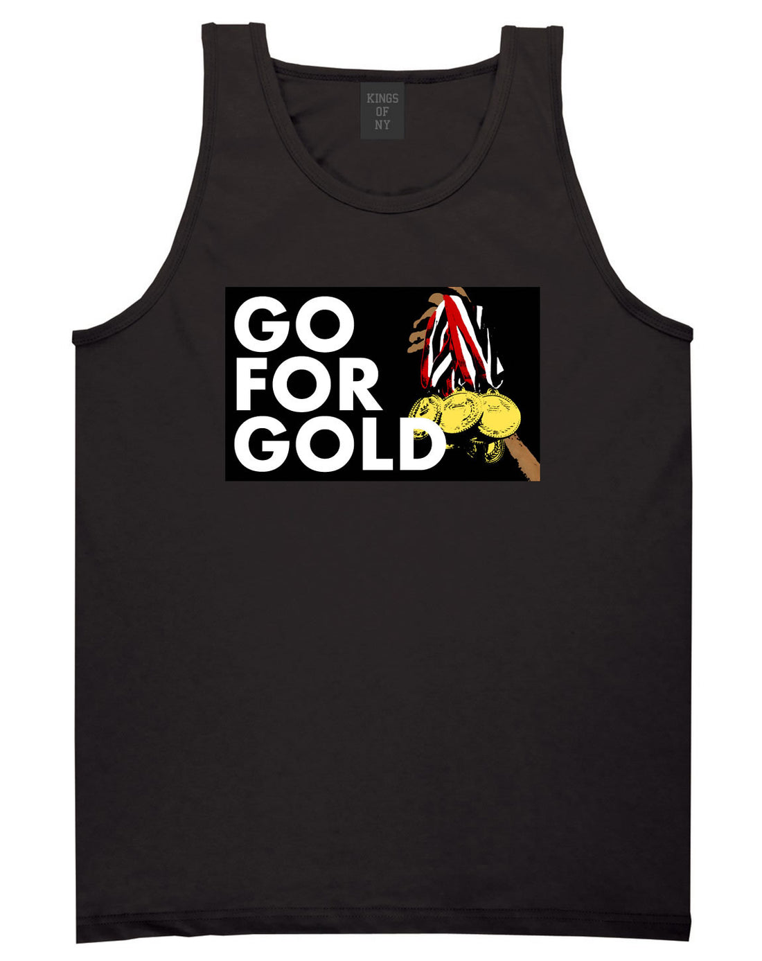 Go For Gold Medals Olympics Tank Top in Black