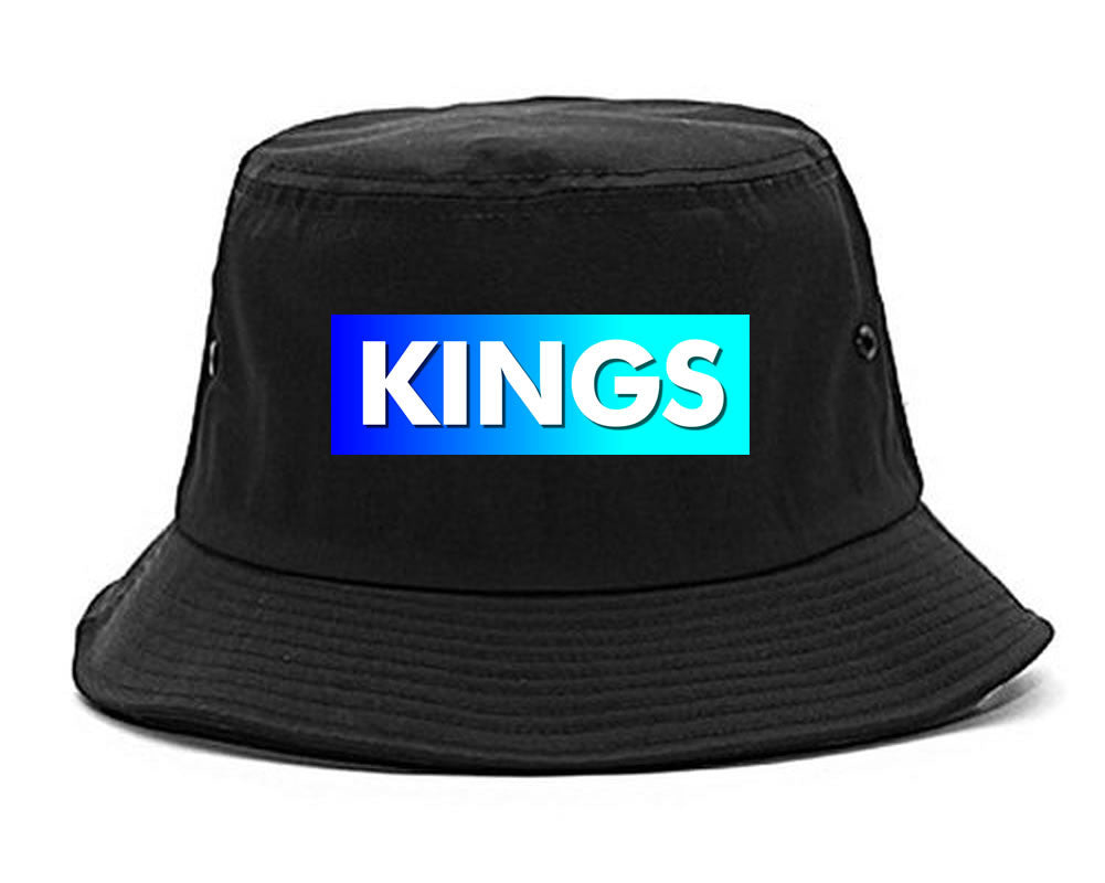 Kings Blue Gradient Bucket Hat in Black by Kings Of NY