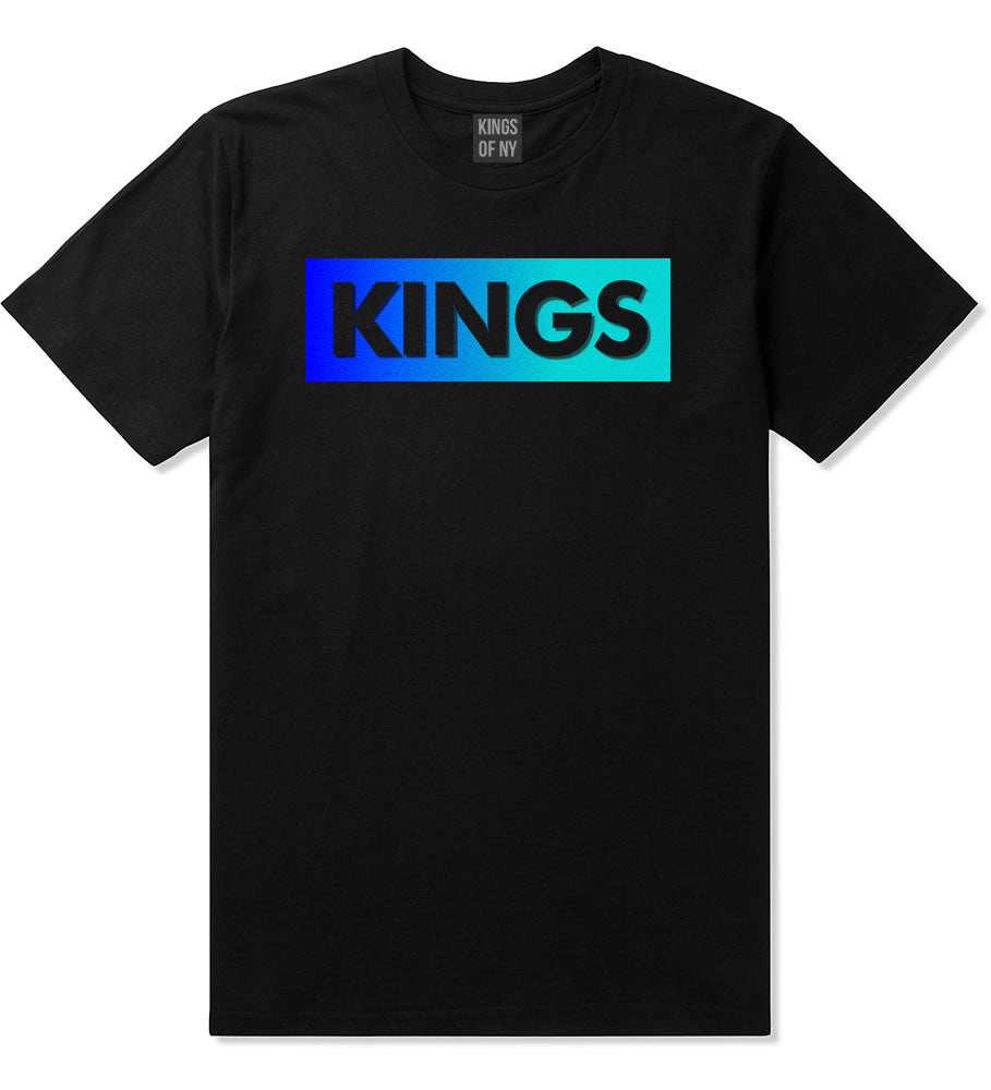 Kings Blue Gradient Boys Kids T-Shirt in Black by Kings Of NY
