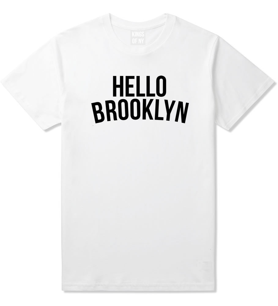 Hello Brooklyn Boys Kids T-Shirt in White By Kings Of NY