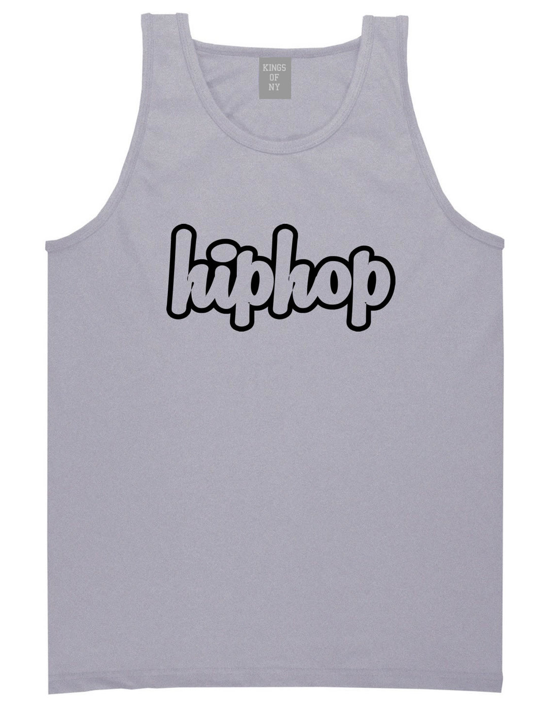 Hiphop Outline Old School Tank Top in Grey By Kings Of NY