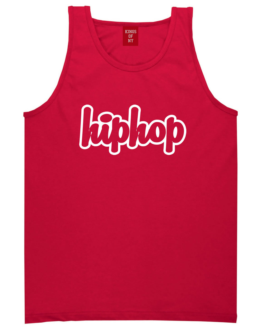 Hiphop Outline Old School Tank Top in Red By Kings Of NY