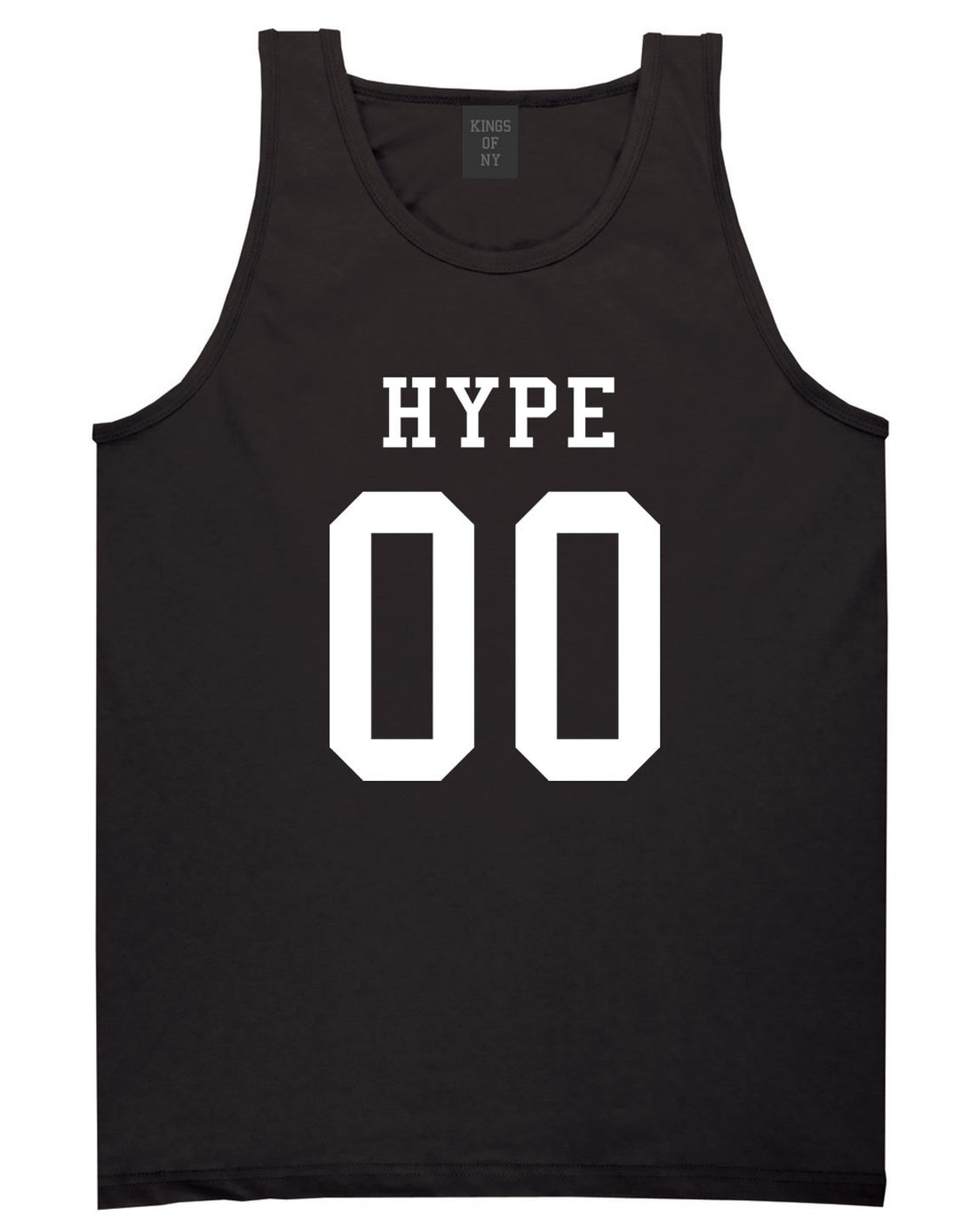 Hype Team Jersey Tank Top in Black By Kings Of NY