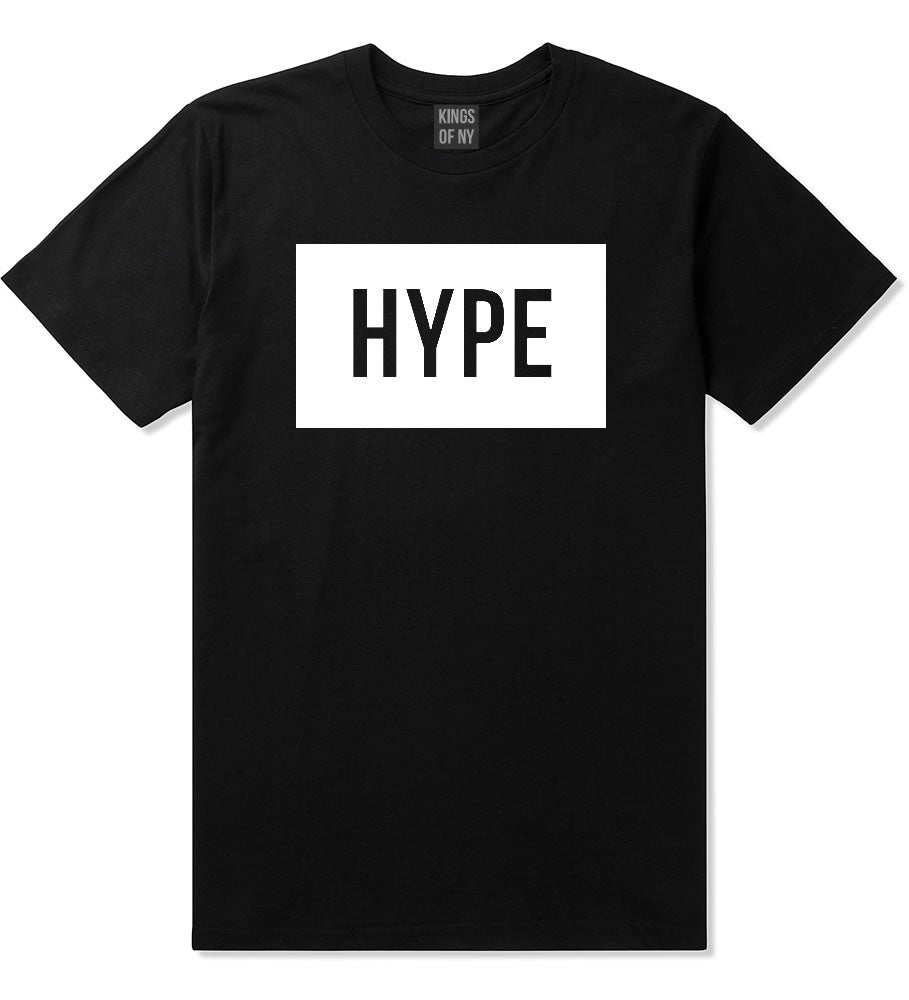 Hype Style Streetwear Brand Logo White by Kings Of NY Boys Kids T-Shirt In Black by Kings Of NY
