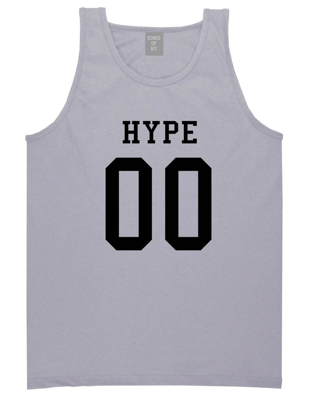 Hype Team Jersey Tank Top in Grey By Kings Of NY