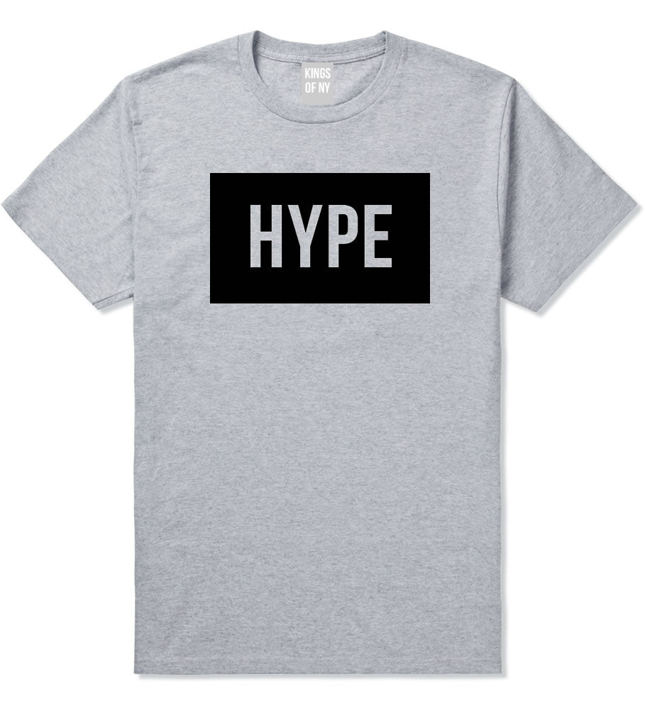 Hype Style Streetwear Brand Logo White by Kings Of NY Boys Kids T-Shirt In Grey by Kings Of NY