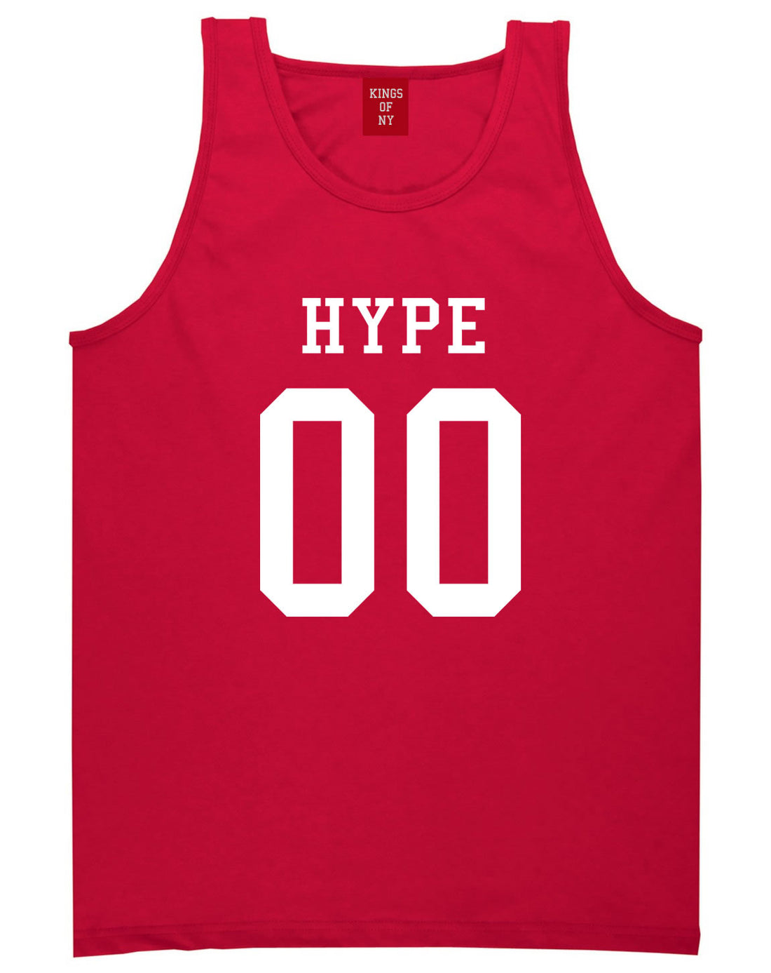 Hype Team Jersey Tank Top in Red By Kings Of NY
