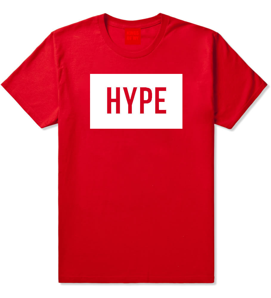 Hype Style Streetwear Brand Logo White by Kings Of NY T-Shirt In Red by Kings Of NY