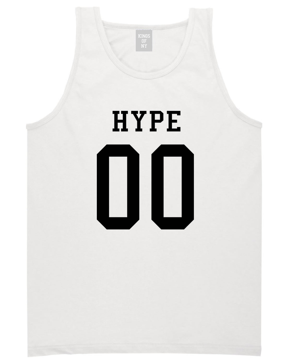 Hype Team Jersey Tank Top in White By Kings Of NY