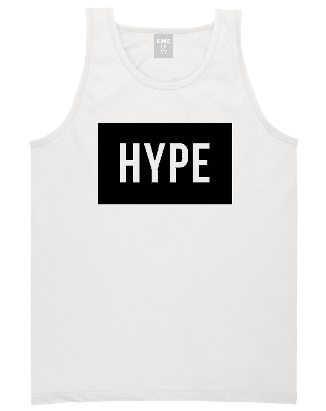 Hype Style Streetwear Brand Logo White by Kings Of NY Tank Top In White by Kings Of NY