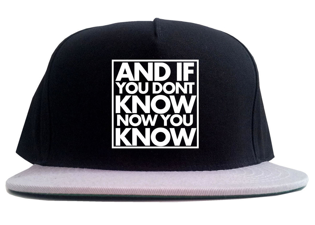 And If You Don't Know Now You Know 2 Tone Snapback Hat By Kings Of NY
