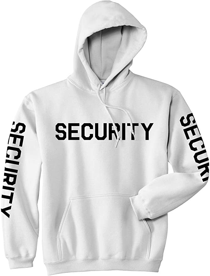 White Security Pullover Hoodie Sweatshirt