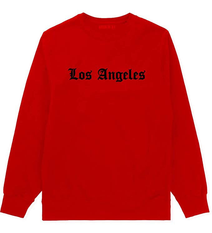 Los Angeles La Old English Mens Crewneck Sweatshirt
