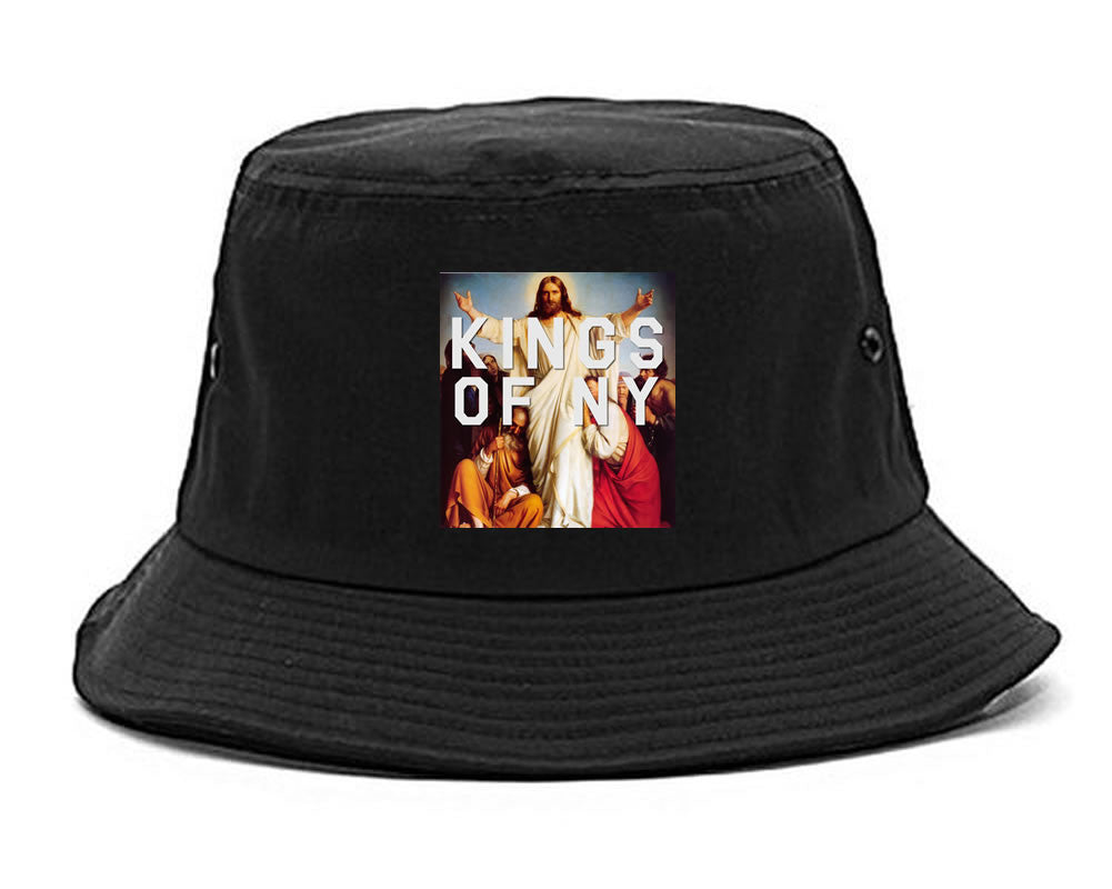 Jesus Worship and Praise of Power Bucket Hat in Black By Kings Of NY