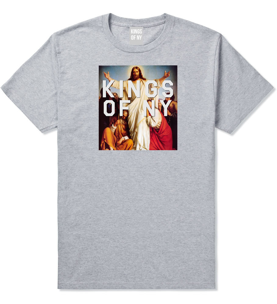 Jesus Worship and Praise of Power T-Shirt in Grey By Kings Of NY