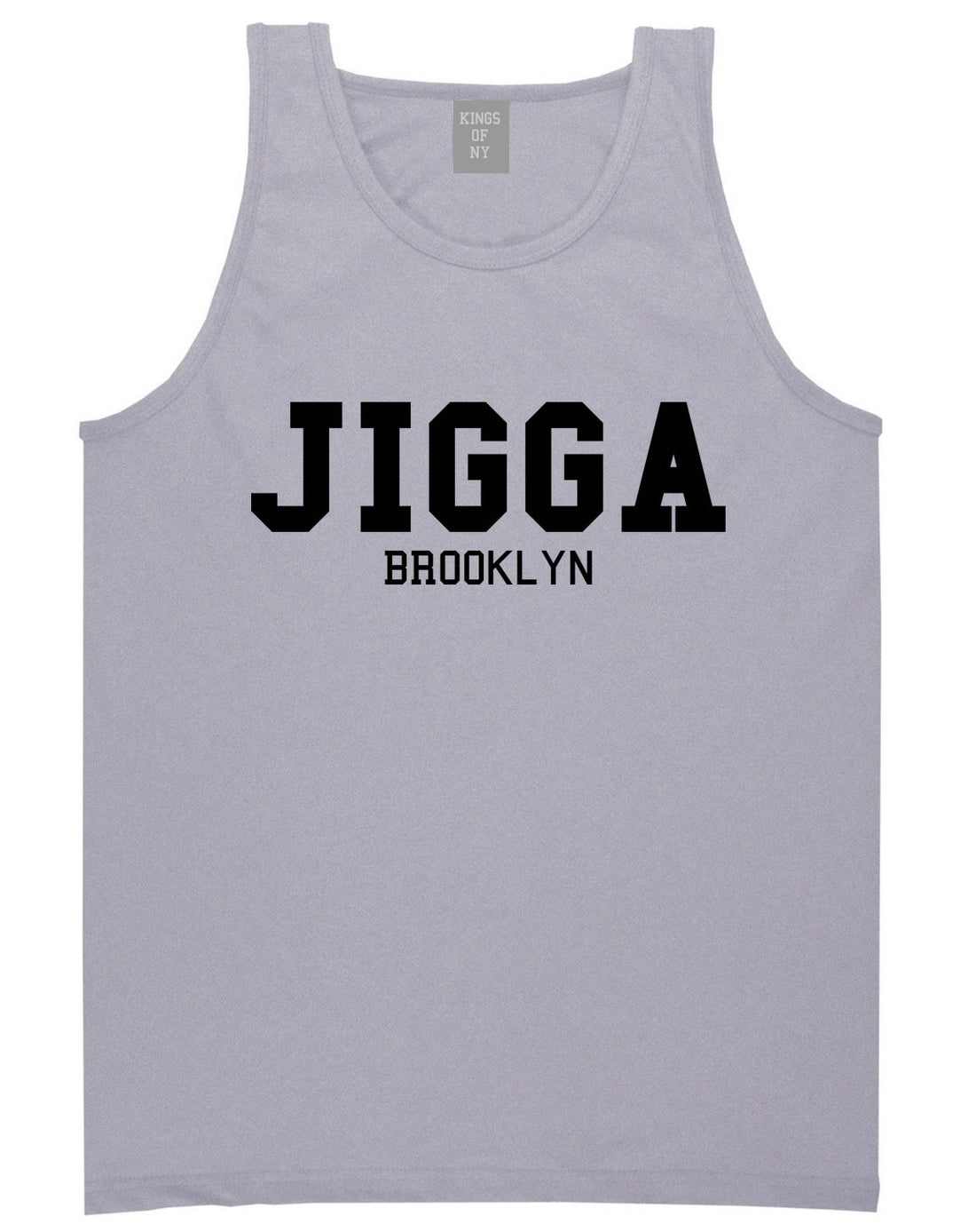 Jigga Brooklyn Tank Top in Grey by Kings Of NY