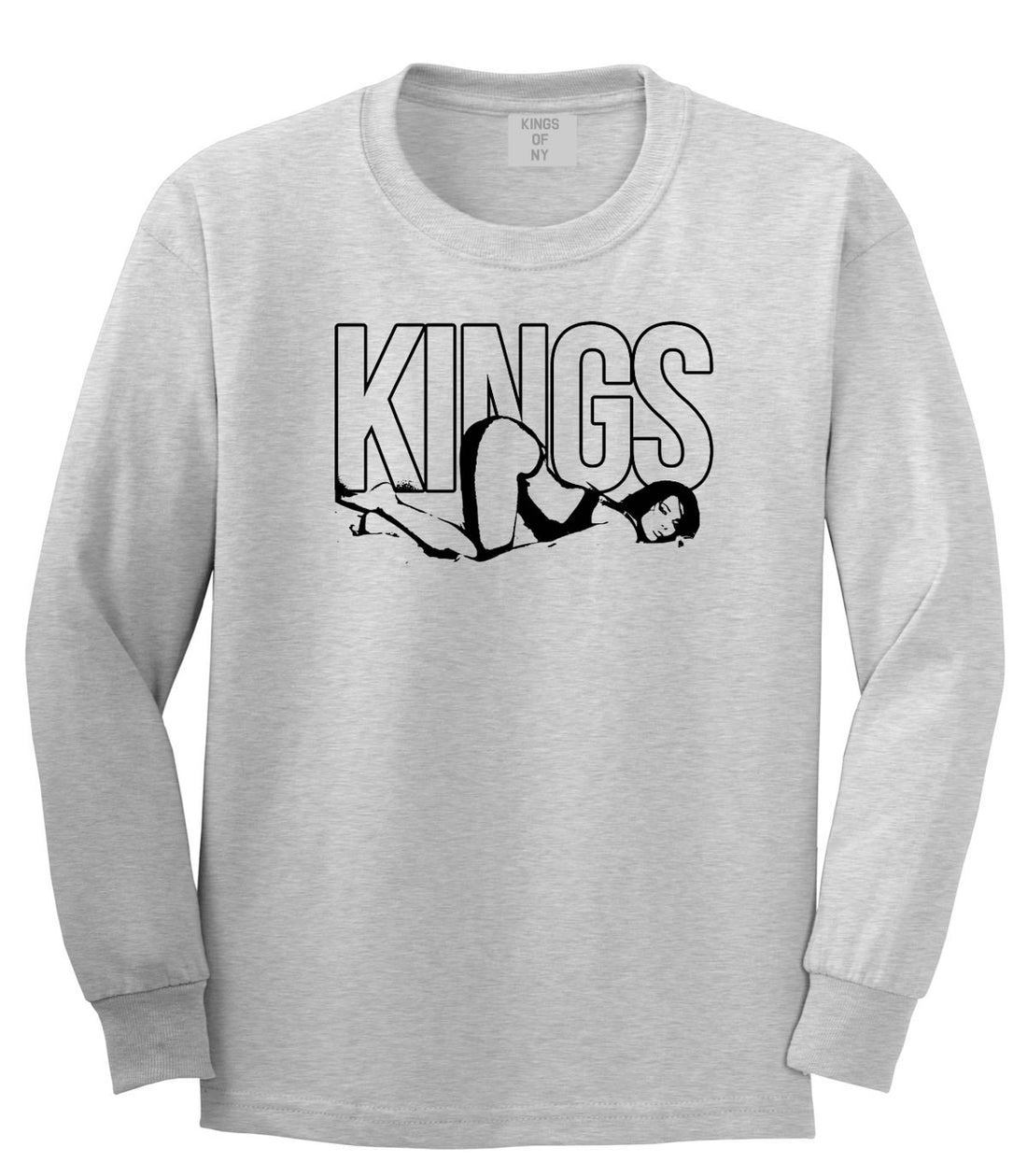 Kings Girl Streetwear Long Sleeve T-Shirt in Grey by Kings Of NY