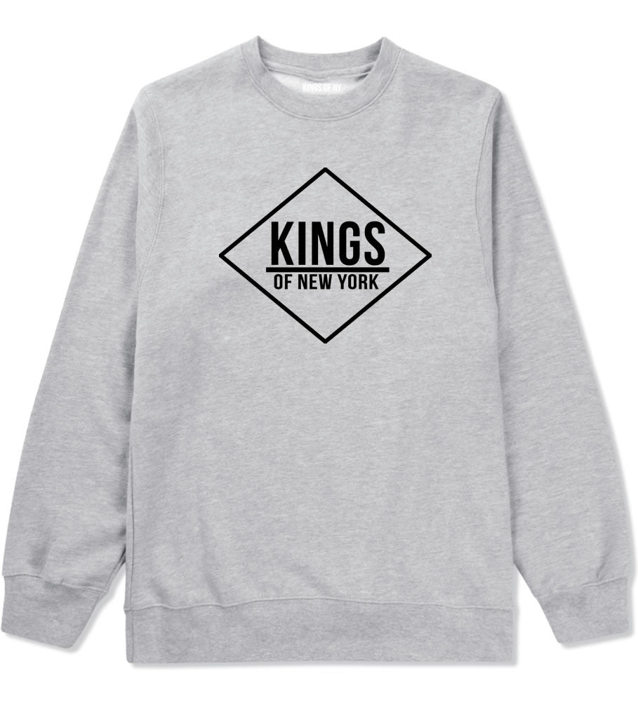 Kings Of NY New York Diamond Logo Crewneck Sweatshirt in Grey