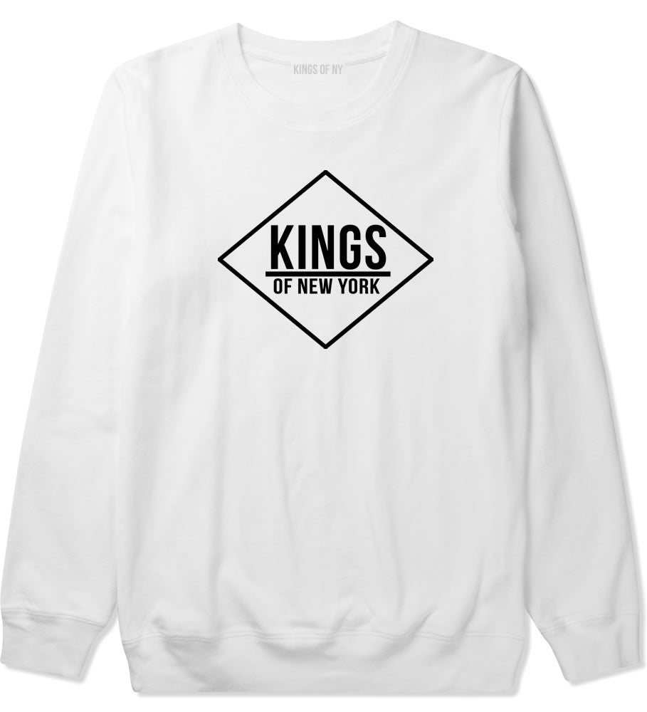 Kings Of NY New York Diamond Logo Crewneck Sweatshirt in White