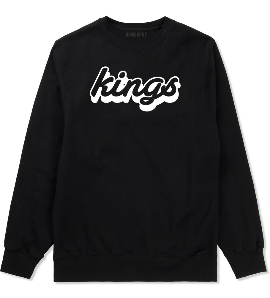 Kings Blue Gradient Logo Crewneck Sweatshirt in Black By Kings Of NY