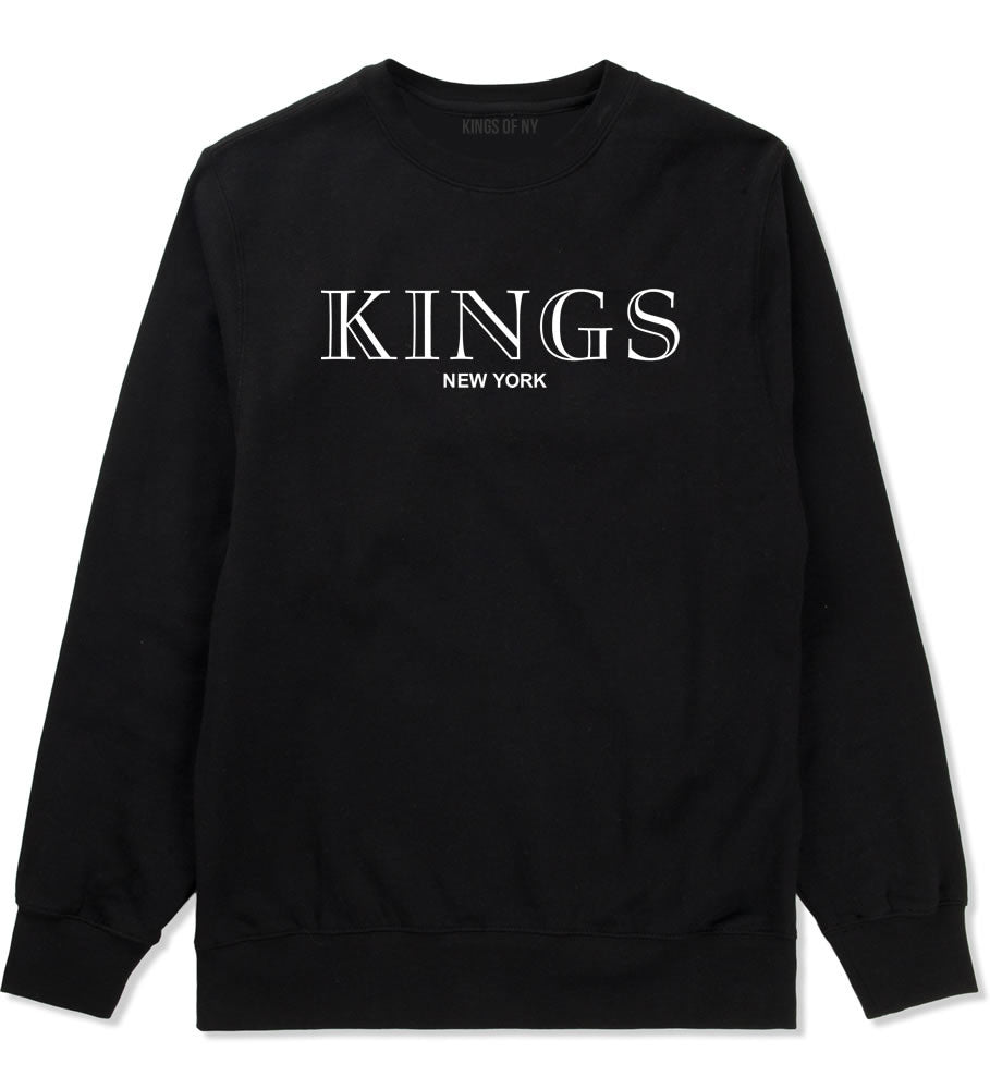 KINGS New York Fashion Crewneck Sweatshirt in Black