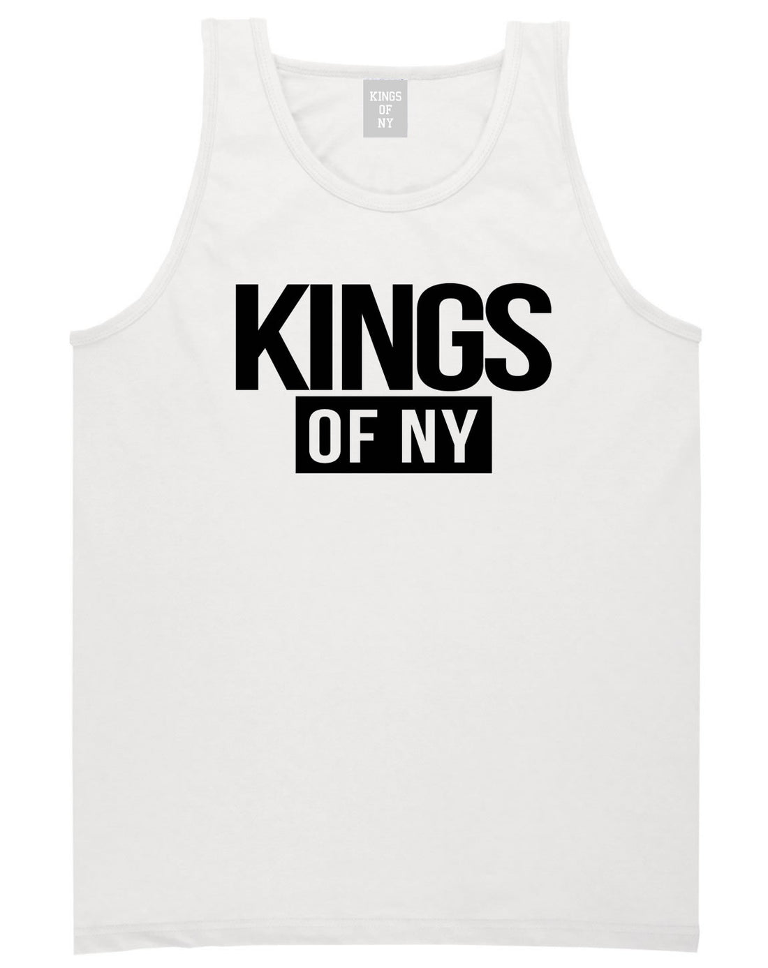 Kings Of NY Logo W15 Tank Top in White By Kings Of NY