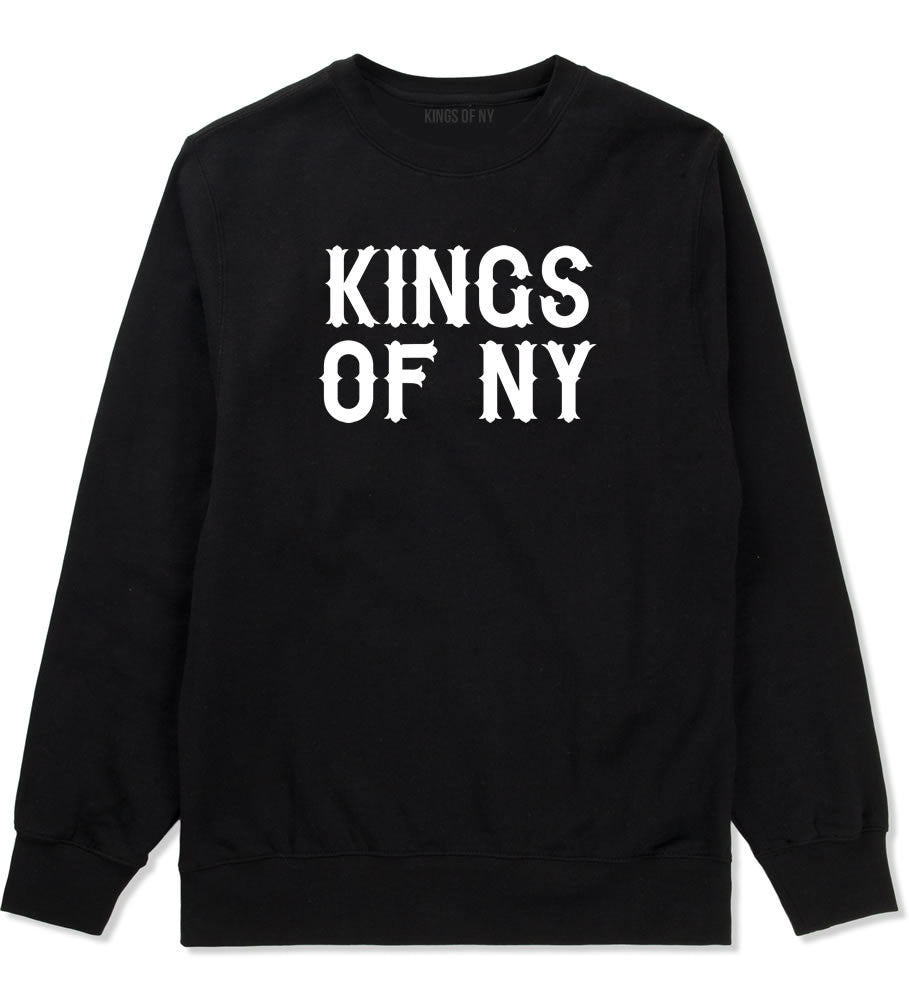 FALL15 Font Logo Print Boys Kids Crewneck Sweatshirt in Black by Kings Of NY