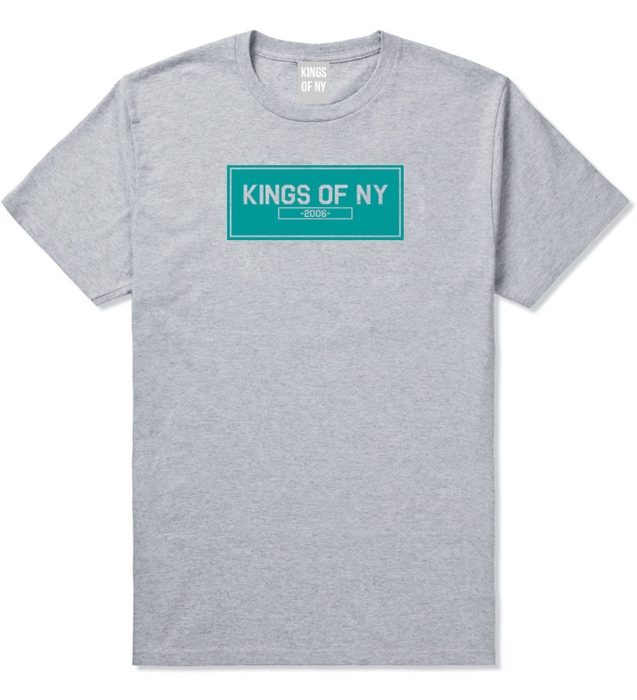 FALL15 Blue Logo Boys Kids T-Shirt in Grey by Kings Of NY