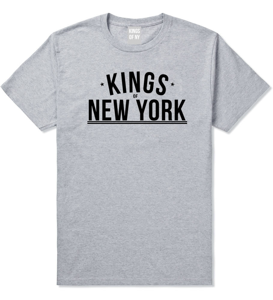 Kings Of NY Branded Logo New York Streetwear T-Shirt in Grey