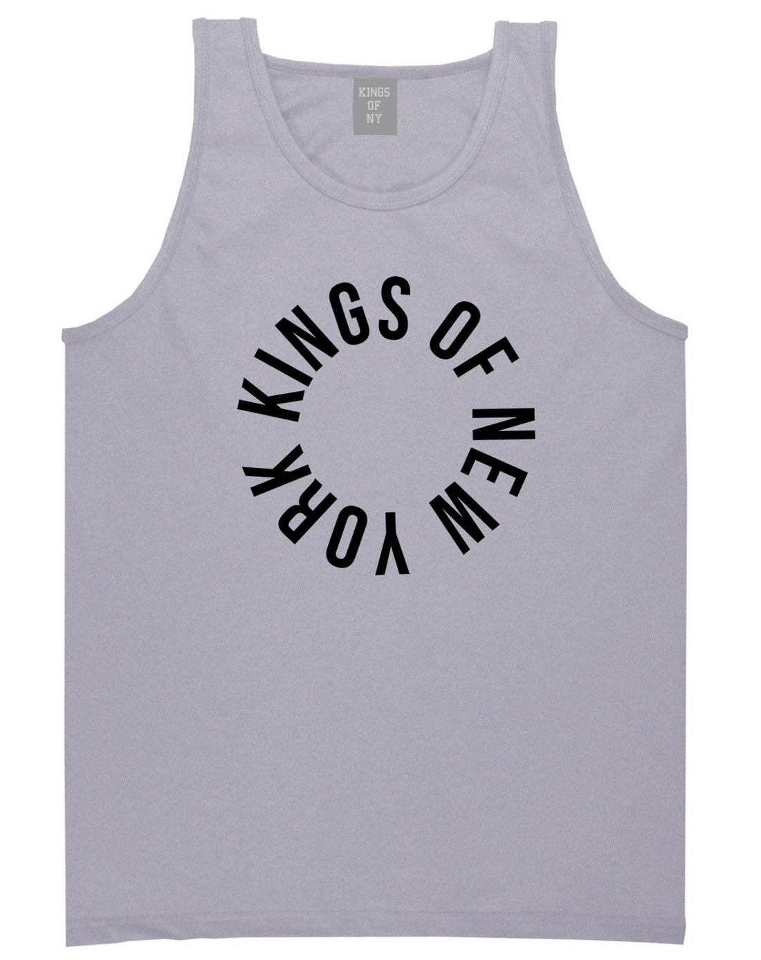 Kings Of NY Circle Logo New York Round About Tank Top in Grey