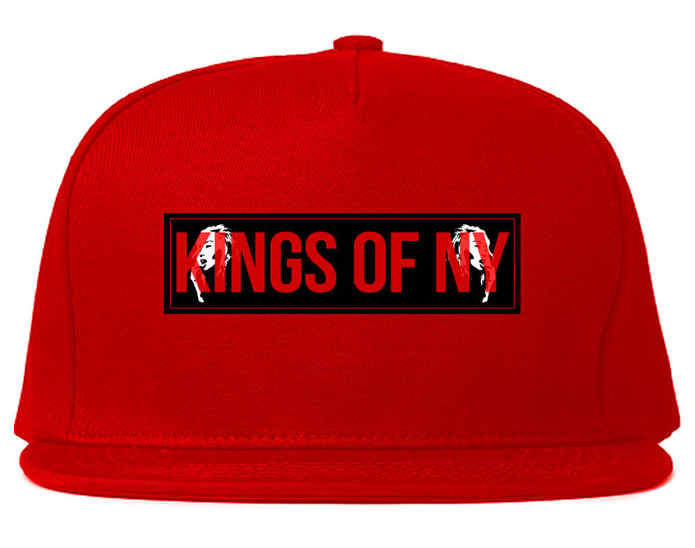 Red Girl Logo Print Snapback Hat in Red by Kings Of NY
