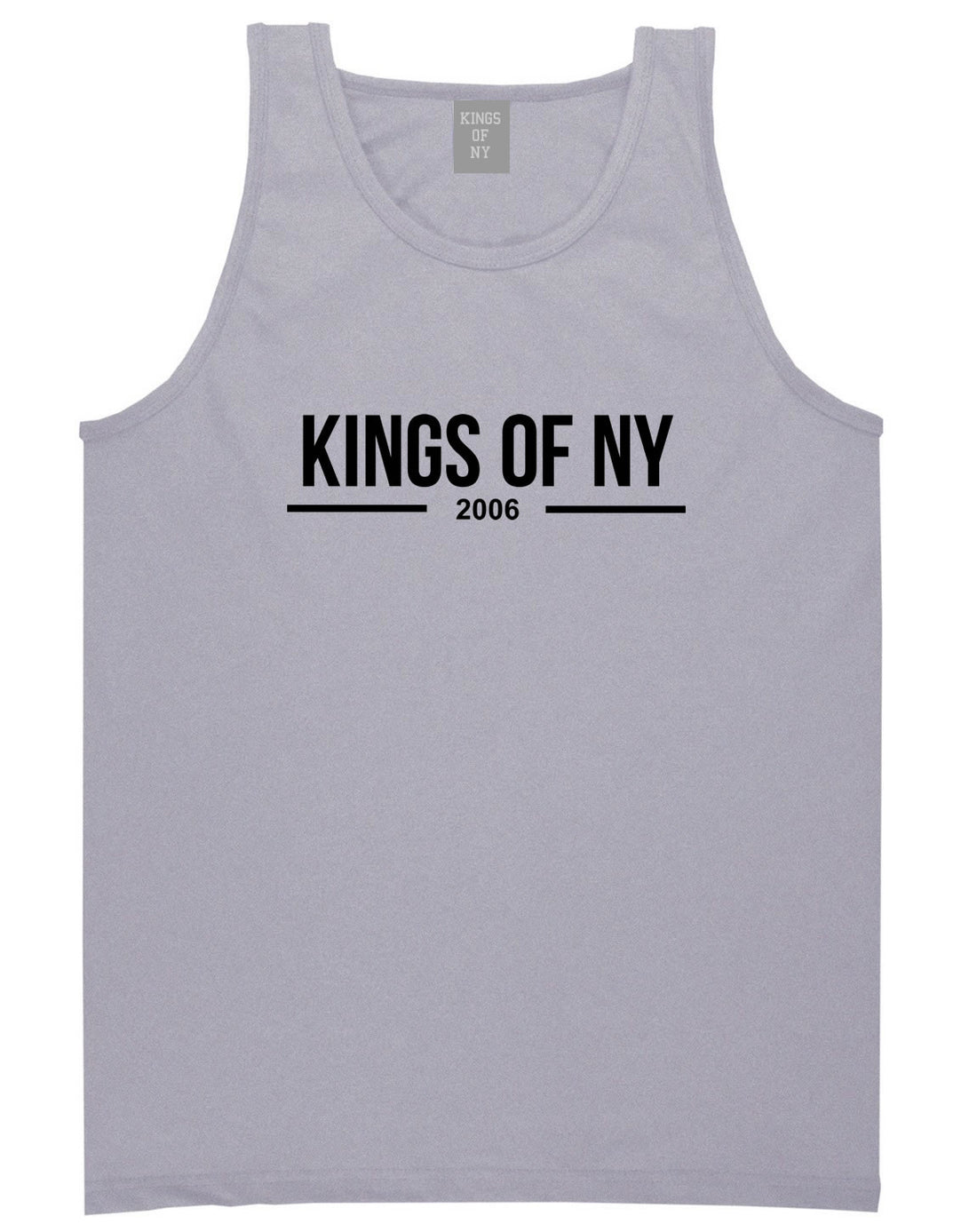Kings Of NY 2006 Logo Lines Tank Top in Grey By Kings Of NY