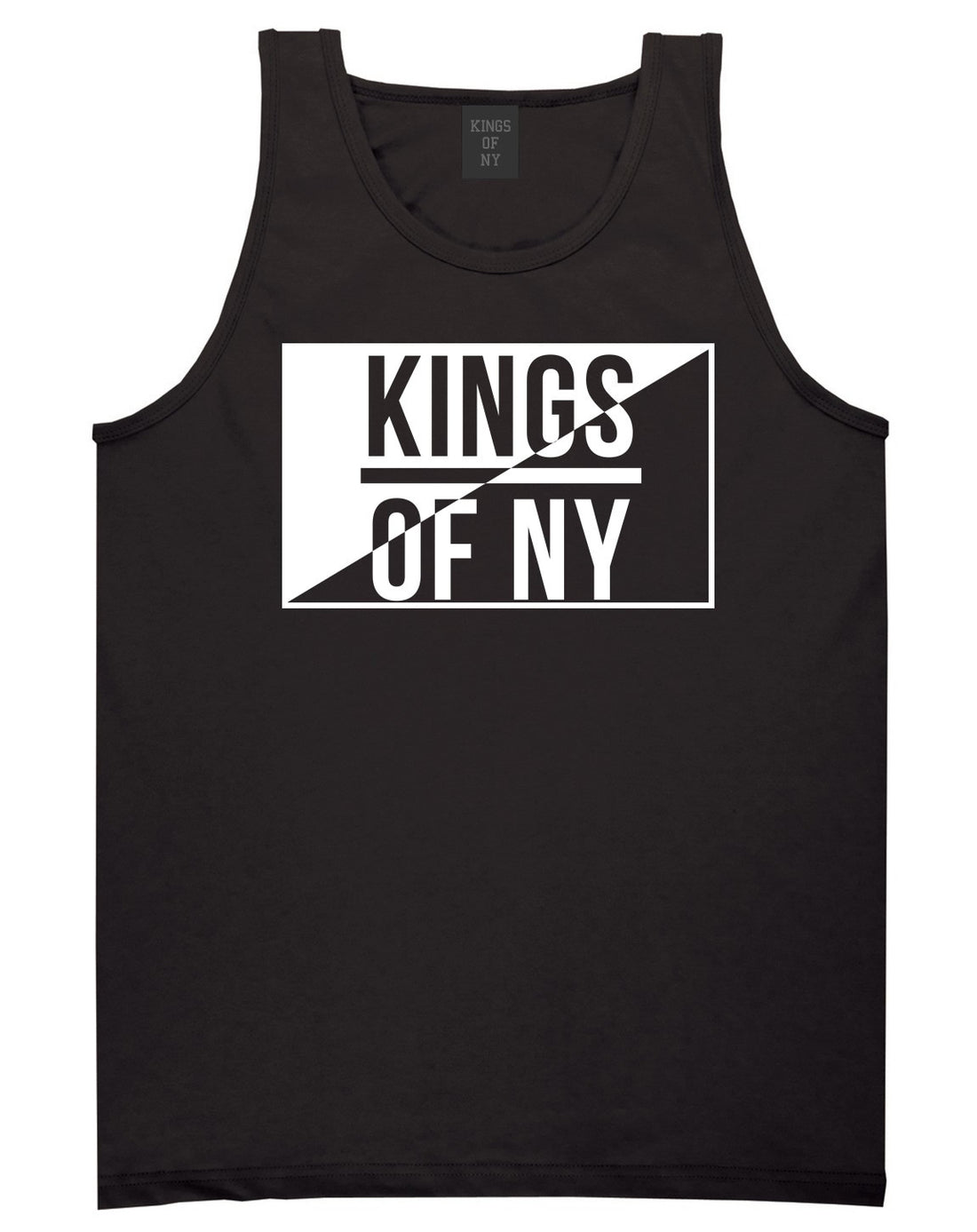 Kings Of NY Half Logo Tank Top in Black