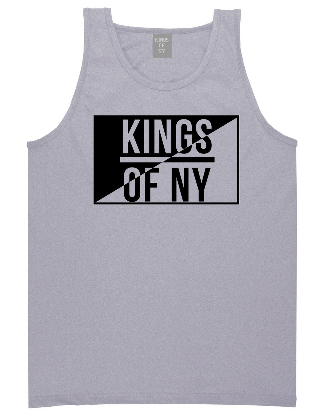 Kings Of NY Half Logo Tank Top in Grey