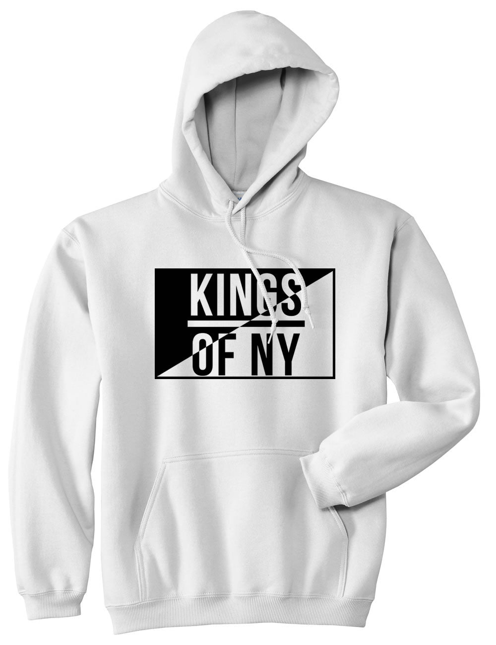 Kings Of NY Half Logo Pullover Hoodie Hoody in White