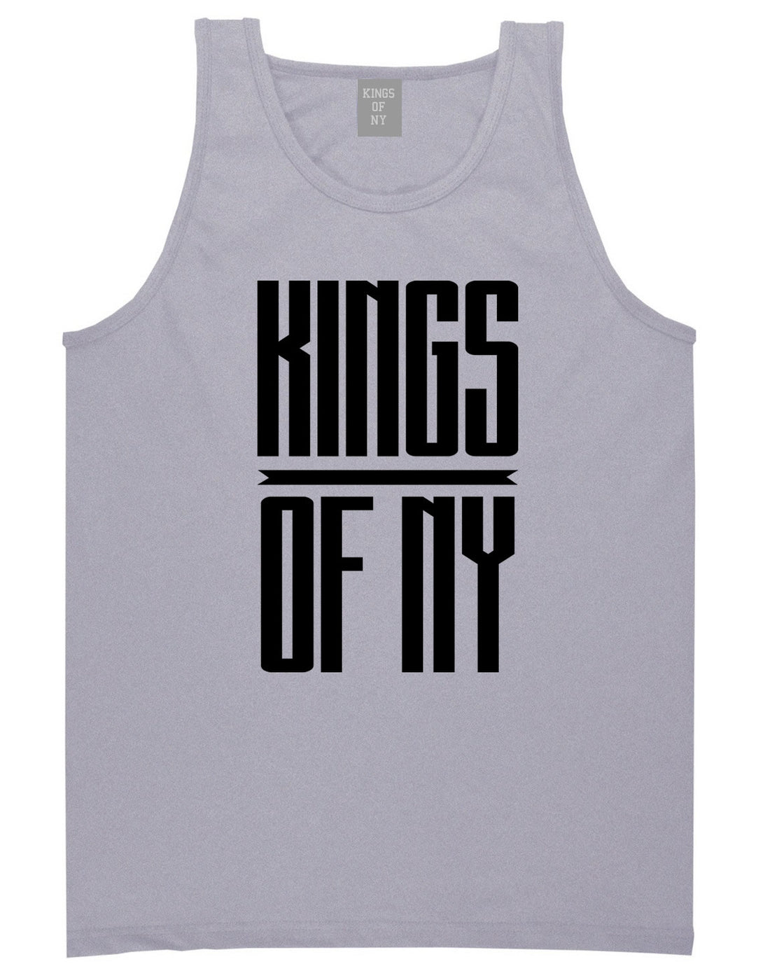 Kings Of NY Long Stretched Tank Top in Grey