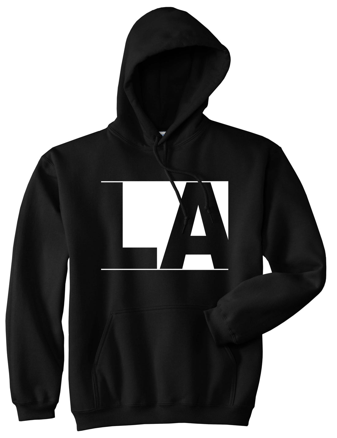 LA Block Los Angeles Cali Pullover Hoodie Hoody in Black