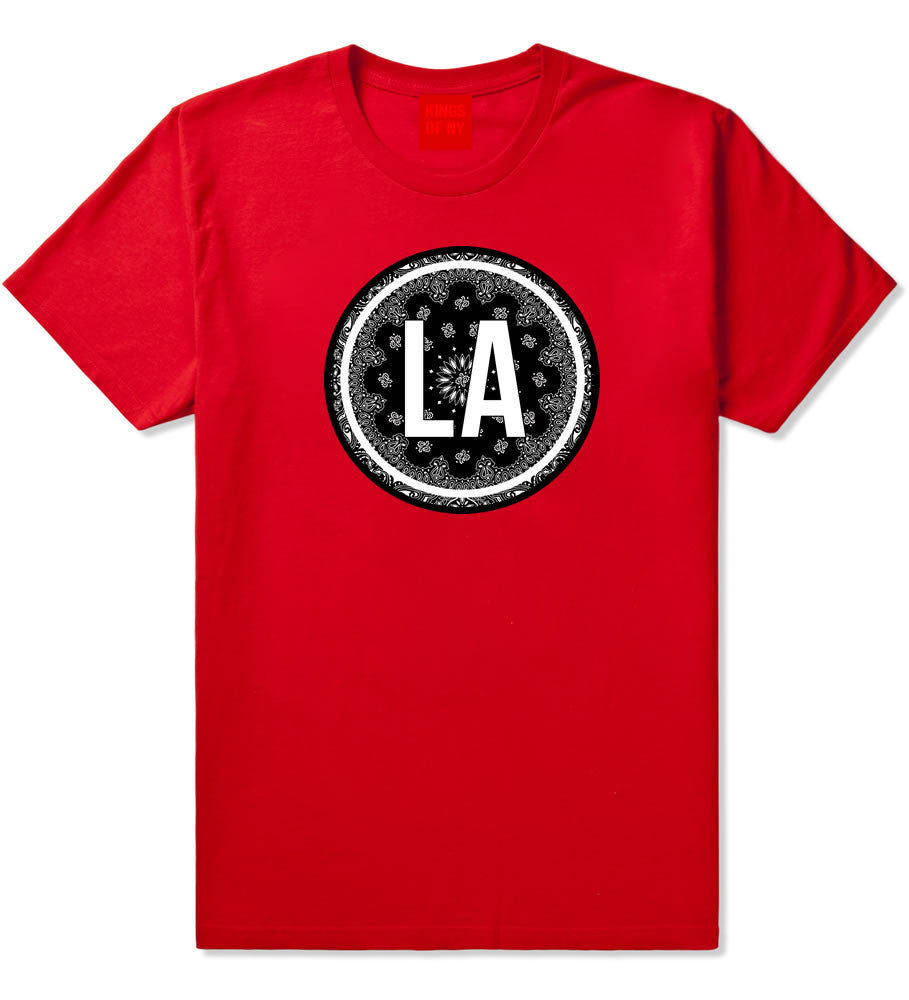 Kings Of NY La Los Angeles Cali California Bandana T-Shirt in Red